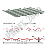 Trapezový plech SAT 35 polyester 0,5 šedý RAL7000