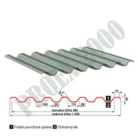 Trapezový plech SAT 40 0,8mm  pozink
