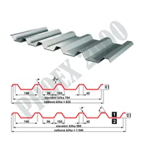 Trapezový plech T 45 0,5mm, aluzinek