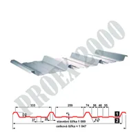 Trapezový plech T 45 P polyester 0,7 bílá RAL9010