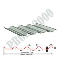 Trapezový plech SAT 50 polyester 0,5 šedá RAL7024