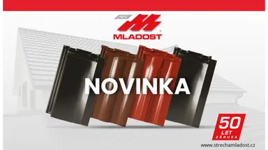 NOVINKA v sortimentu: Pálené střešní tašky MLADOST